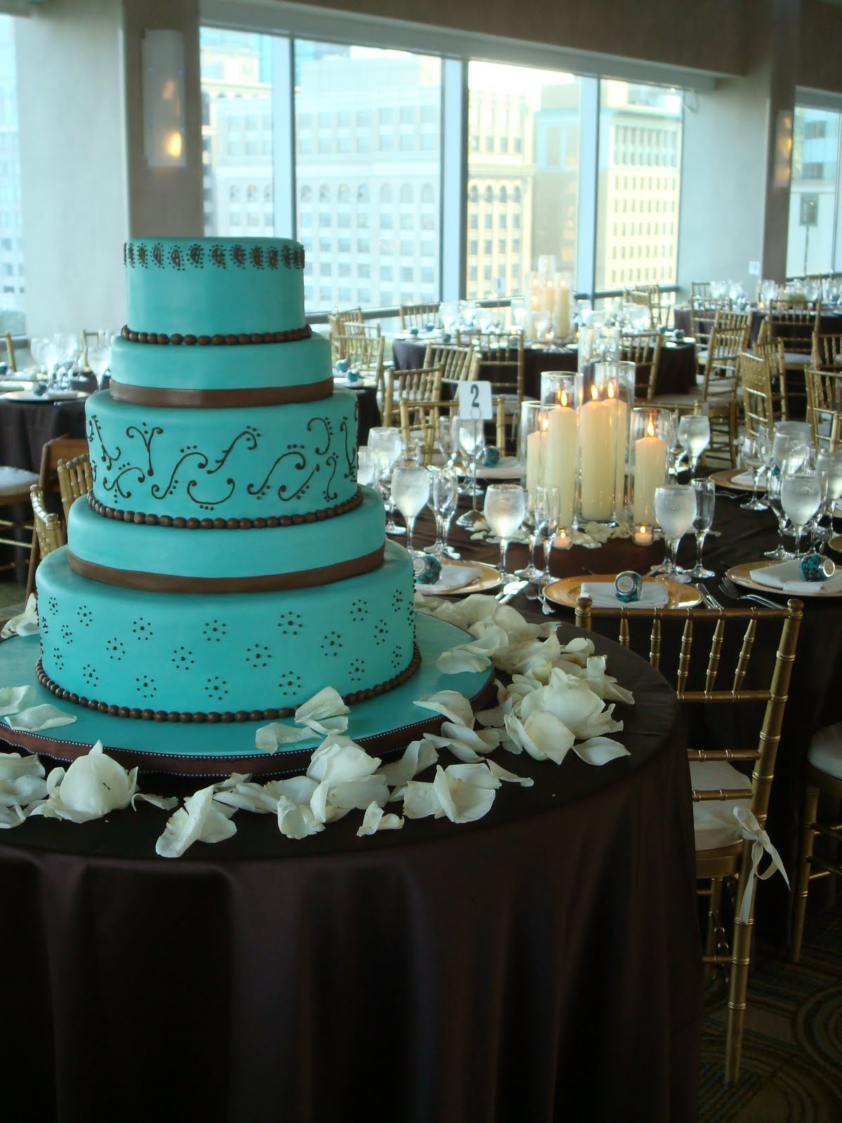 teal wedding decorations