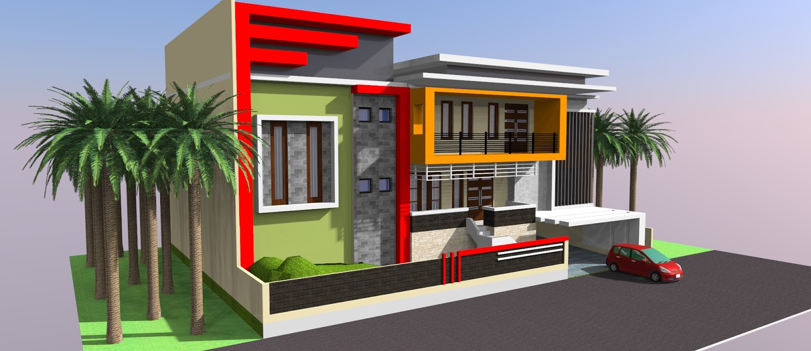 belajar ILLUSTRATOR Jasa Desain  Rumah  2D 3D  minimalis modern