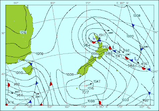 New Zeland weather map June 28th 2009 - of our rain weekend