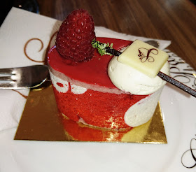 Laurent Boulangerie Patisserie, Chadstone, berry rhubarb cake