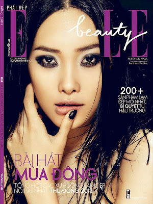  Korean Model Kwak Ji in the September 2013 Beauty Supplement of ELLE Vietnam