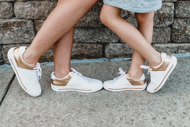 shoes of prey custom designer design shoe sneakers rose gold metallic white spring fashion outfit idea trend