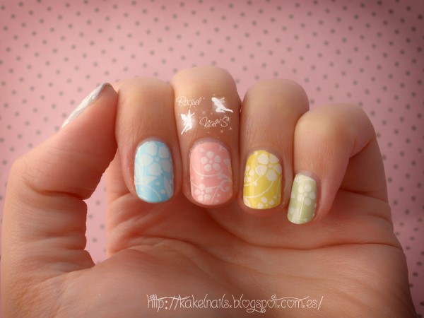 nails multicolor flores