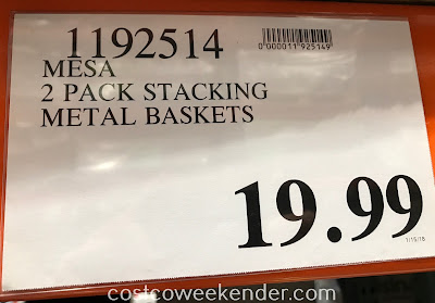 Deal for a set of 2 Mesa Stacking Storage Baskets