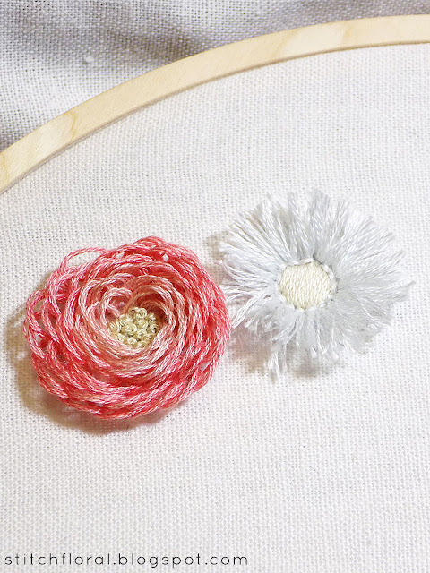 Looped blanket & turkey stitch flowers tutorial