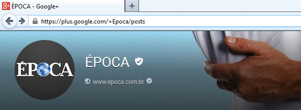 Perfil da Revista Época no Google+