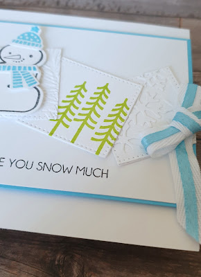 Snowman magic stampin up fun clean and crisp Christmas card