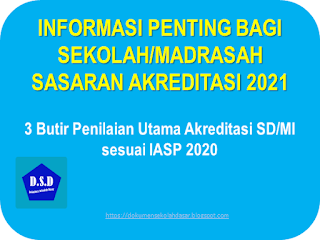 Butir Penilaian Utama Akreditasi SDMI 2020-2021