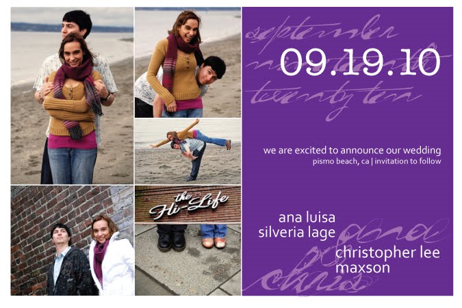 The save the dates will fit their Pismo Beach wedding style while sharing