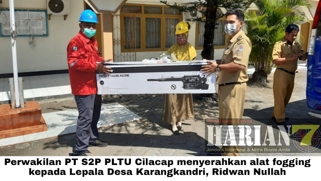 Peduli Lingkungan, PT S2P PLTU Cilacap Serahkan Bantuan Alat Fogging