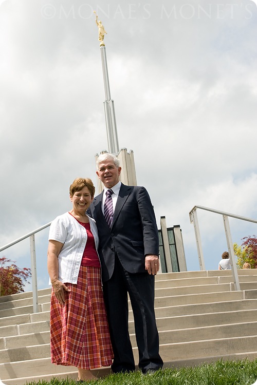 Grandma and grandpa in front of temple blog