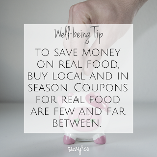 well-being tip: real food coupons