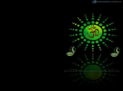 Aum Wallpapers, AUM symbol, OM with Diya