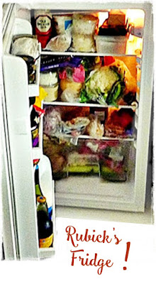 small crowded fridge