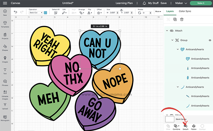 Free Anti-Valentine Candy SVG Cut File Cricut Design Space