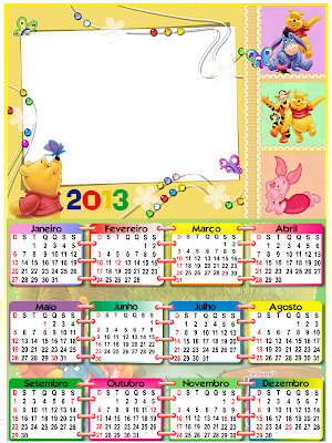 2013 Calendar on Calendario 2013 Para Fotos   Winnie The Pooh
