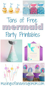 free mermaid party printables