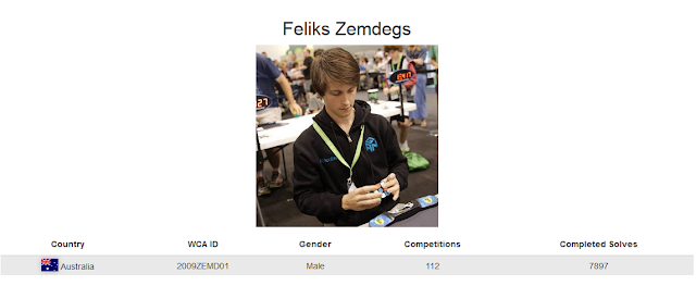 Profile akun WCA dari Feliks Zemdegs