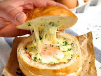 No Washing Up Ham, Egg & Cheese Bread Bowls