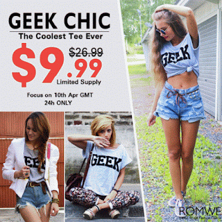 Romwe Geek Print Tshirt