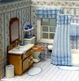 banheiro miniatura para dollhouse - casa da Barbie