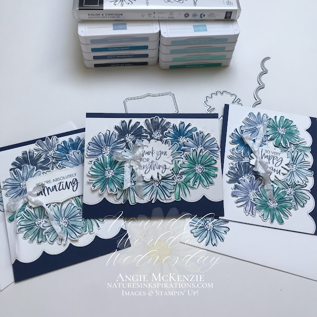 By Angie McKenzie for Around the World on Wednesday Blog Hop; Click READ or VISIT to go to my blog for details! Featuring a SNEAK PEEK of the Colors & Contours Bundle in the 2021-2022 Annual Catalog along with the Pierced Blooms Dies which are part of the In Blooms Bundle in the January-June 2021 Mini Catalog by Stampin' Up!®; #thankyoucards #stamping #aroundtheworldonwednesdaybloghop #awowbloghop #colorandcontourbundle #colorandcontourstampset #scallopedcontoursdies #sneakpeek #20212022annualcatalog #piercedbloomsdies #naturesinkspirations #diystationery #diycrafts  #makingotherssmileonecreationatatime #diecutting #monochromerainbowchallenge  #cardtechniques #stampinup #handmadecards #stampincutandembossmachine #stampinupcolorcoordination #papercrafts