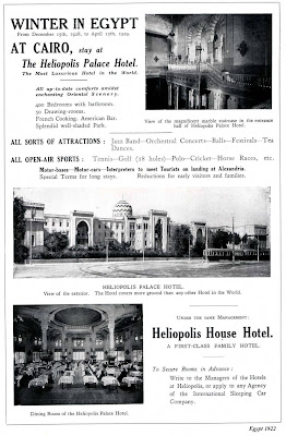 Heliopolis Palace Ad in 1922