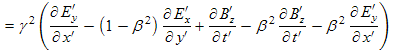 transformation of the z component of the second Maxwell equation