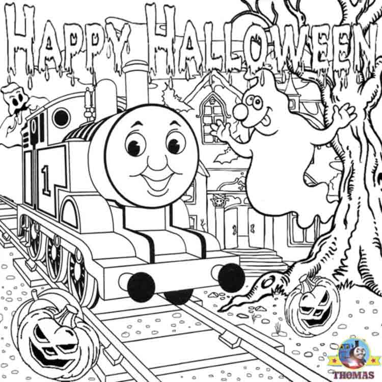 Halloween Coloring Pages Thomas The Train 1