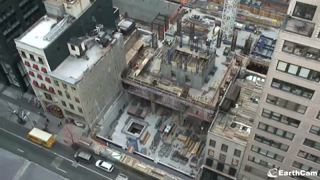 Picture of the construction site as seen form the building on the 57th street