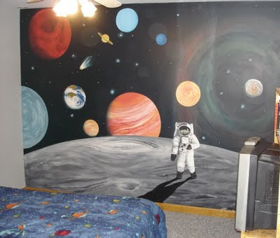 space wall mural