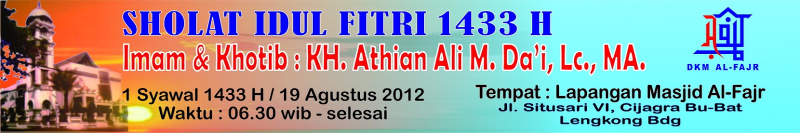 Contoh & Inspirasi Spanduk Sholat Idul Fitri 1436 H - 2015 