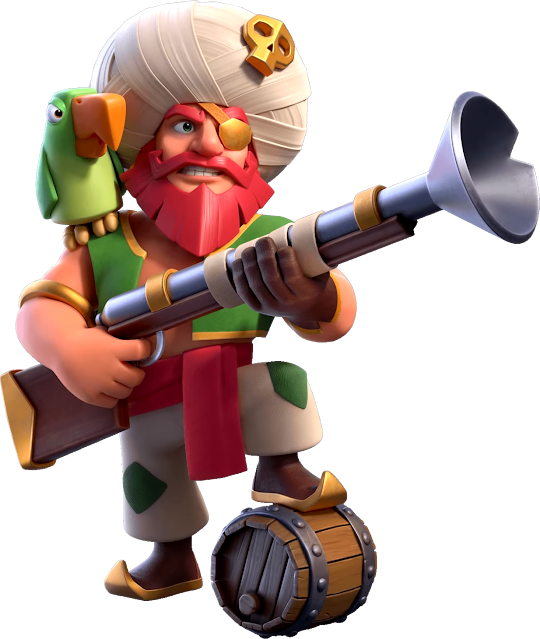 coc Pirate warden skin png