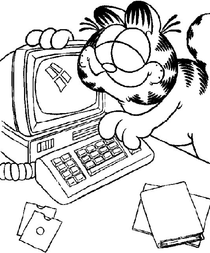 Garfield – Desenhos para Colorir e Imprimir