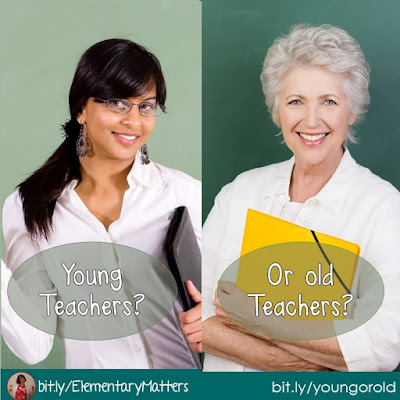 Young Teachers or Old Teachers? This post addresses the qualities of new teachers and veteran teachers, as well as some qualities that truly make a great teacher!