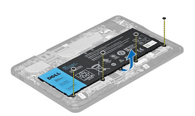 Removing the battery Dell Latitude 10 – ST2e