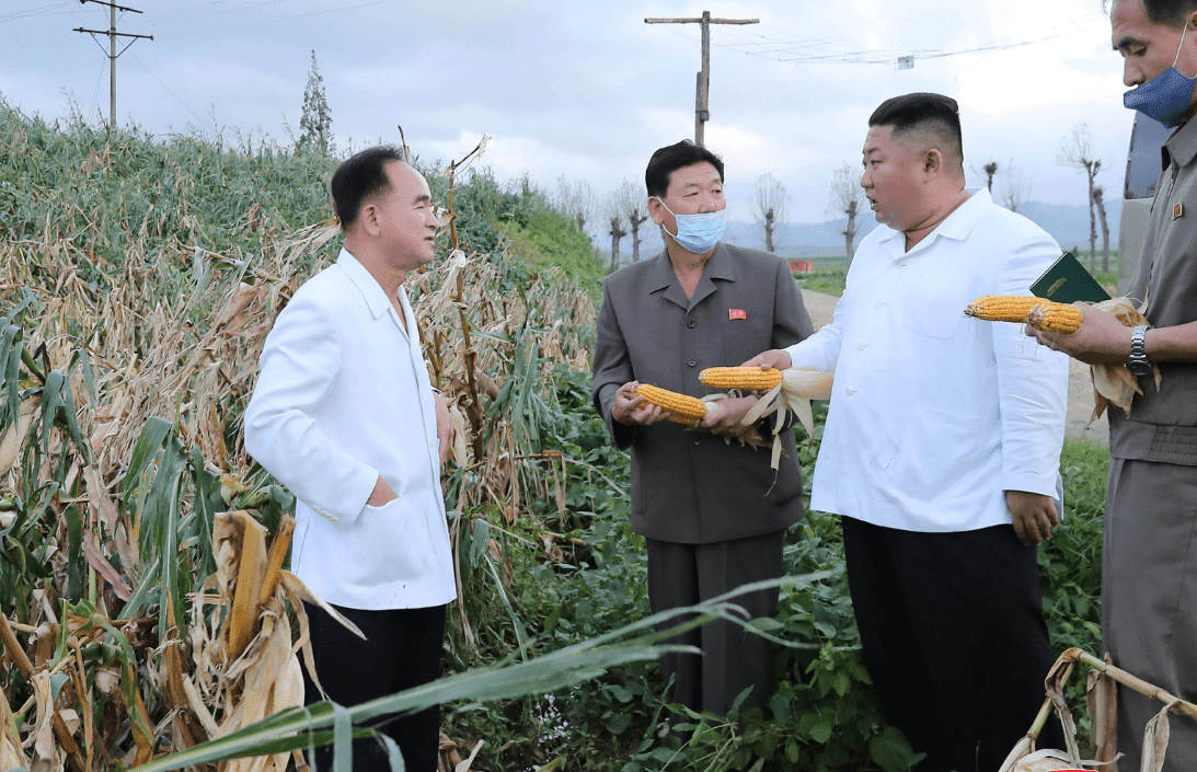 Kim Jong Un visits typhoon-hit areas