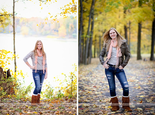 fall senior photo - Terre Haute photographer