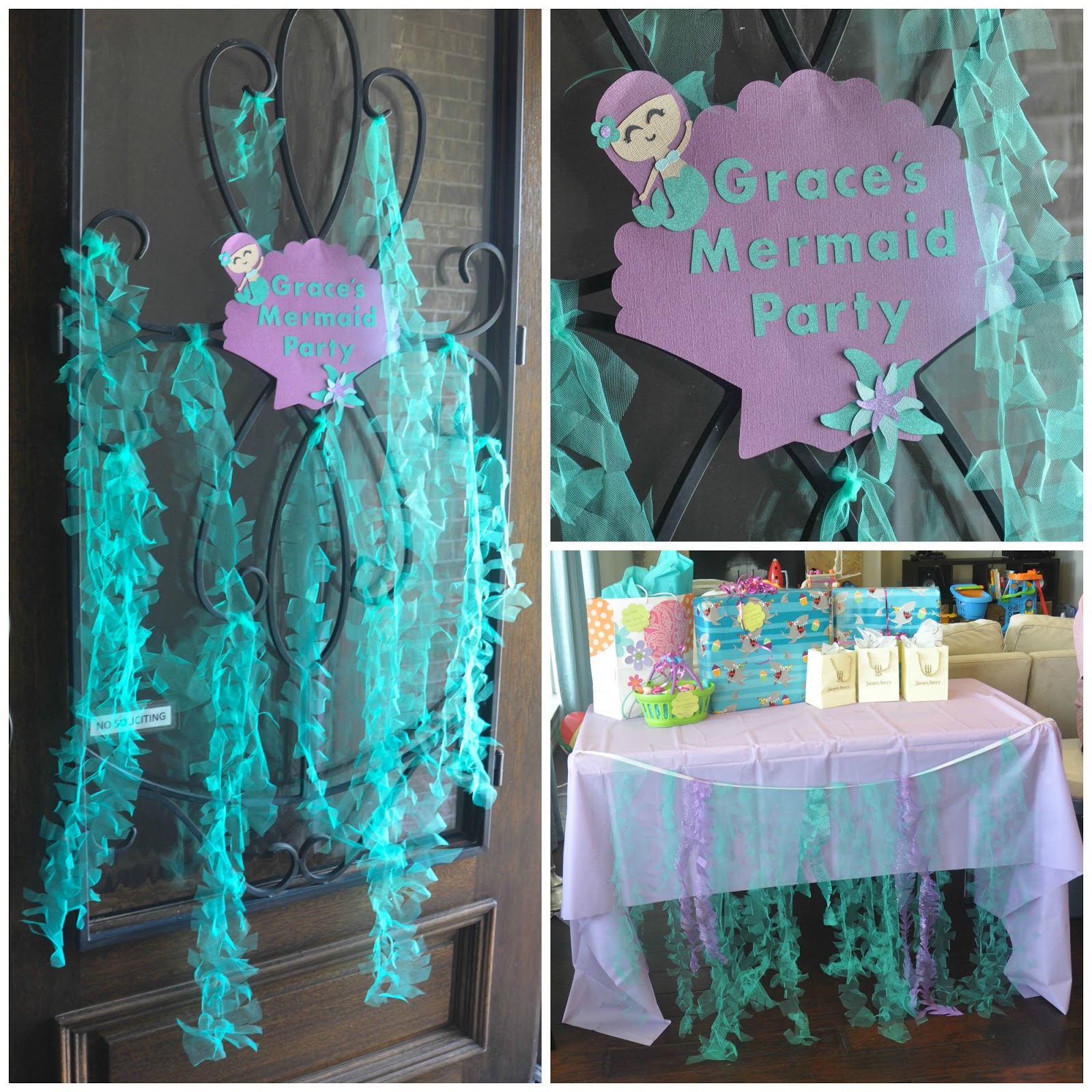 Sparkly Mermaid Seaweed  A DIY Party Decoration - TheseLittleLoves gifting