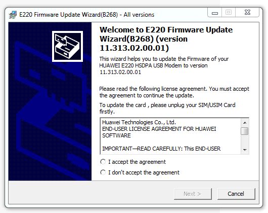 Download Huawei E220 Firmware Update