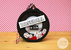 SRM Stickers Blog - Baseball is Life Shaker Tag by Lorena - #tag #shaker #sports #baseball #twine #stickers