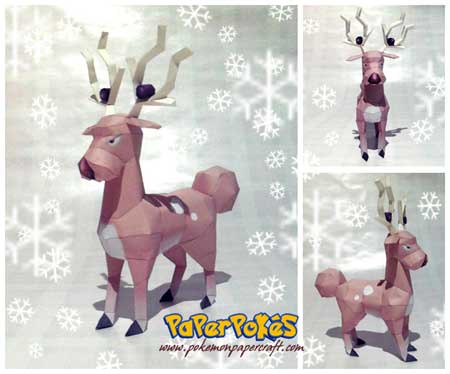 Pokemon Stantler Papercraft