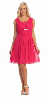 Fuchsia Sleeveless Embellished Short Formal Dress