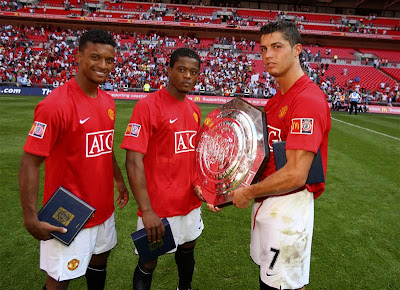 cristiano ronaldo, nani, evra, manchester united