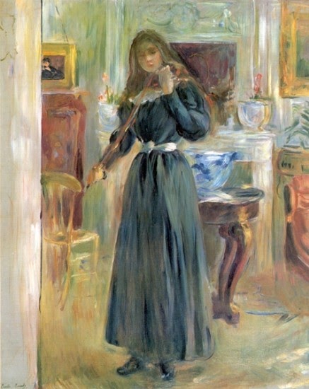 Berthe Morisot - Retrato de Julia Manet al violín - 1893