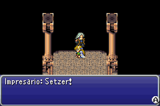 Setzer abducts Celes from the Opera House in Final Fantasy VI.