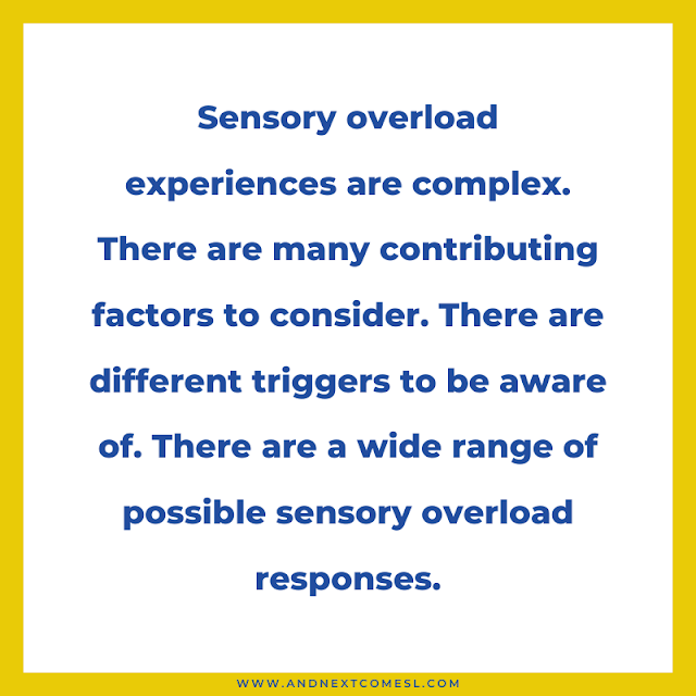 Sensory overload experiences are complex