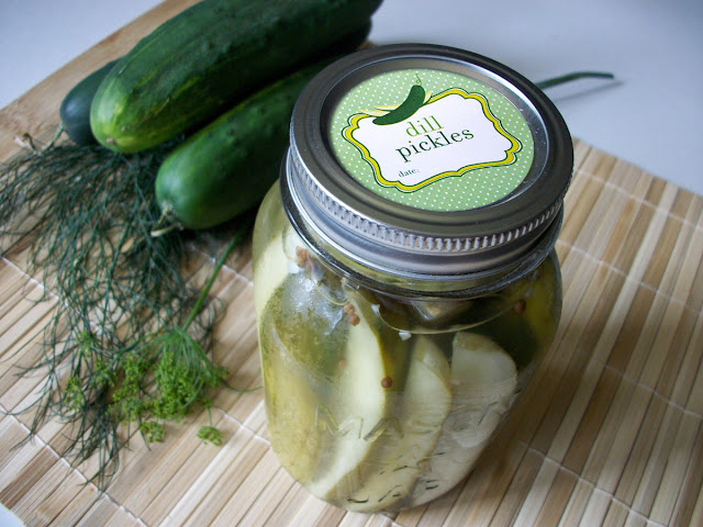 Cute Pickle & Relish Canning Jar Labels 