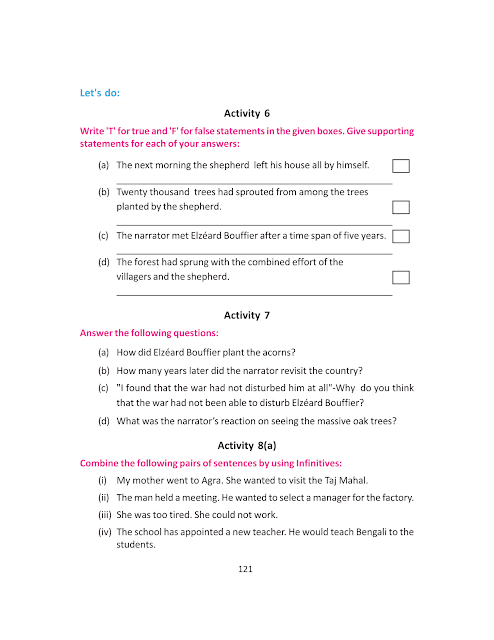 Lesson 13 | The Man Who planted Trees | Jean Giono | অষ্টম শ্রেণীর ইংরেজি | WB Class 8 English