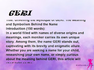 meaning of the name "GERI"